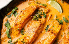 Coconut Curry Salmon with Pinot Noir Speck Family Reserve red wine recipessmooth red wineruffino red winerecipes with red winerecipe red winemedium-bodied red winesmooth red wine LCBOrecipe red wine