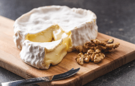 Brie Cheese with Cuvee Catharine Sparkling Wine