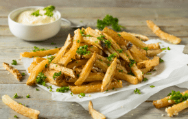 Parmesan Fries with Sibling Rivalry Wine