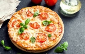 Margherita Pizza with Wine