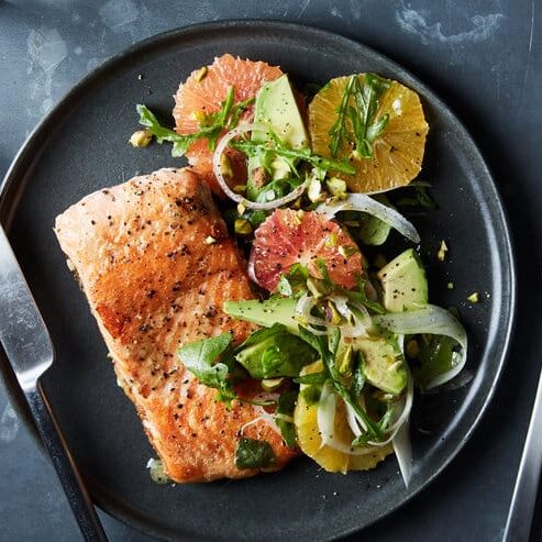Salmon with a Citrus Salad